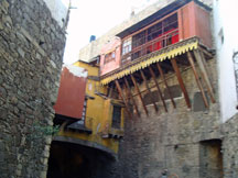 Homes built above the tunnels in Guanajuato, MX
